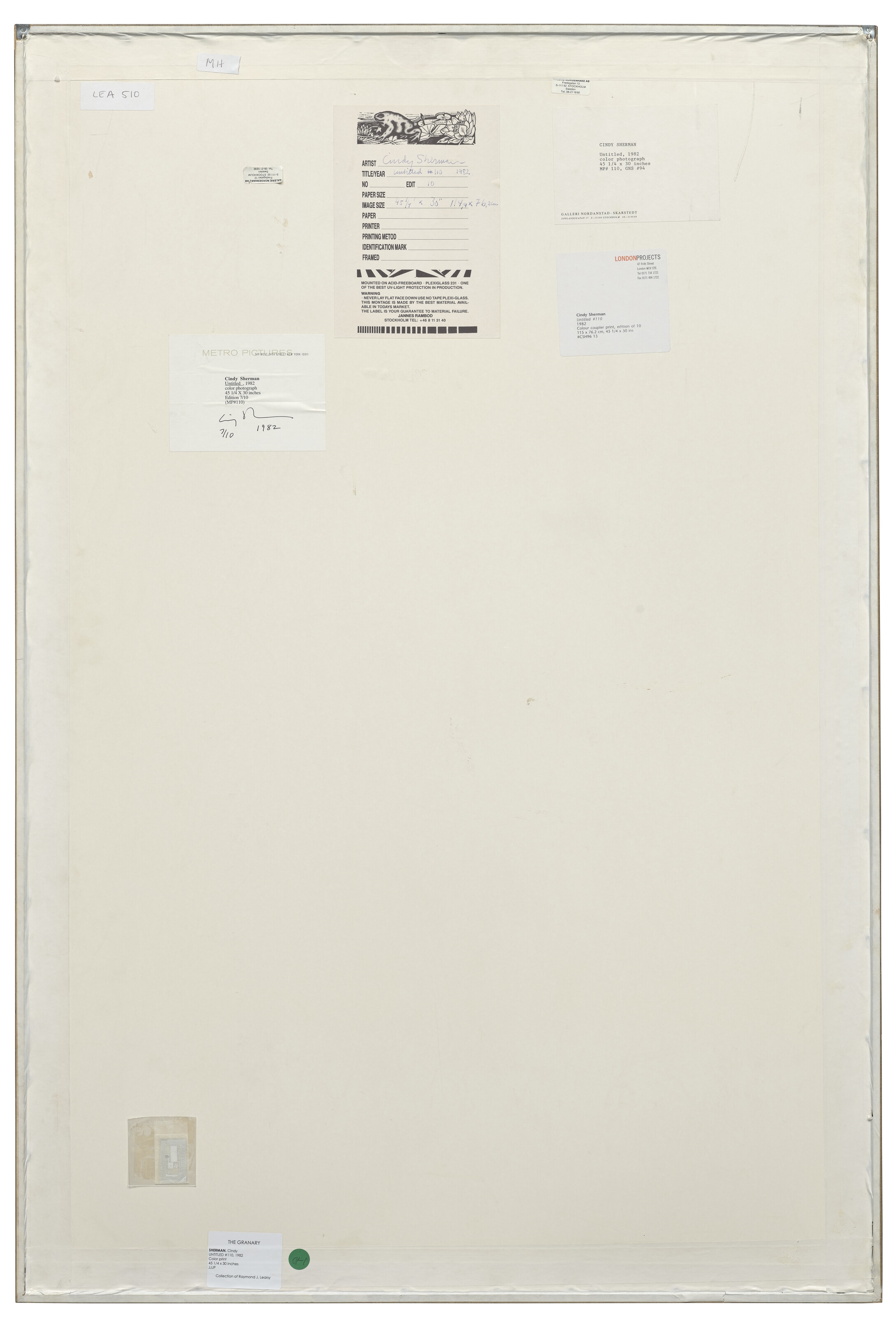 Artwork by Cindy Sherman, Untitled #110, Made of chromogenic print