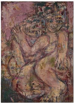 Couples 3 (pink and forest green) - Daniel Crews-Chubb