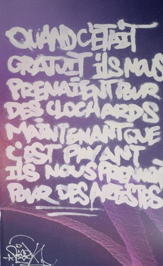 Artwork by Disek, Quand c'était, Made of Spray paint on paper