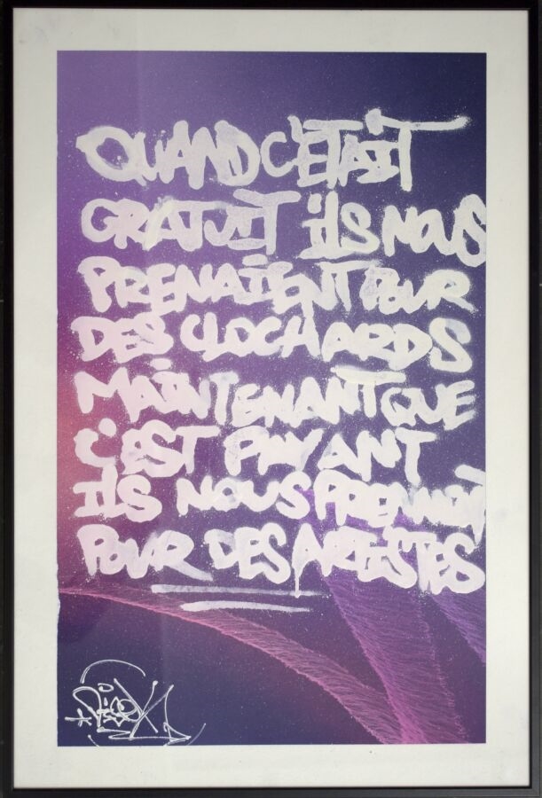 Artwork by Disek, Quand c'était, Made of Spray paint on paper