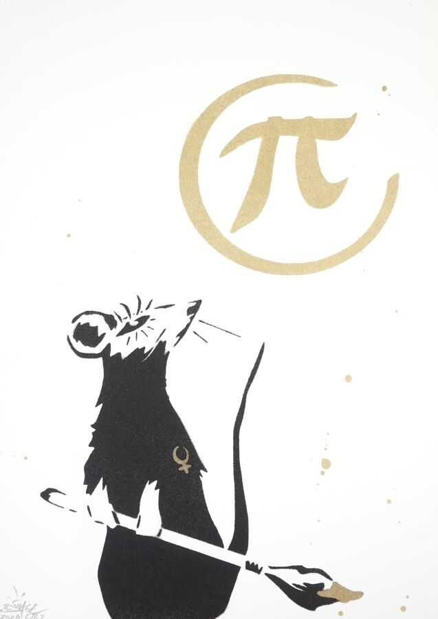 Artwork by R.Nuage, Pirate, Made of Stencil on cardboard