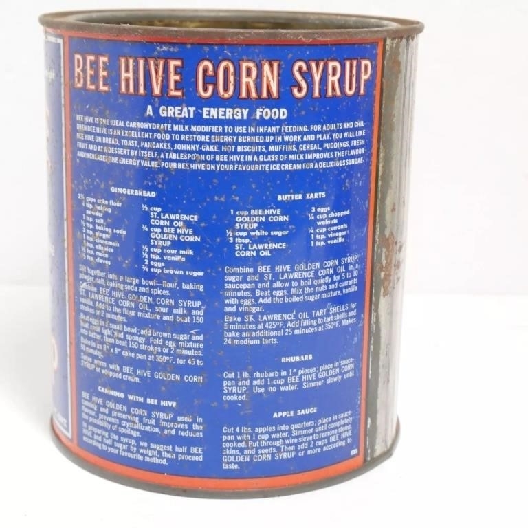 Lawrence | Vintage Beehive Golden Corn Syrup Tins 5 & 2 Lb | MutualArt