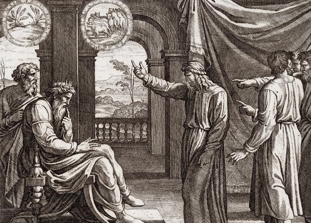Raffaello Sanzio | Raphael 1649 Engraving Vatican Joseph interprets ...