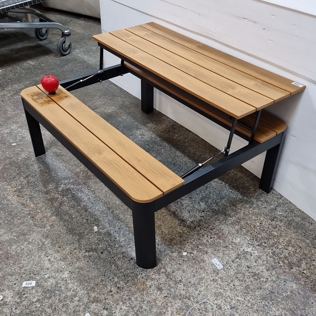 Artwork by Kare Design, A brand new Kare design Convertible coffee table with lift-t, Made of black metal