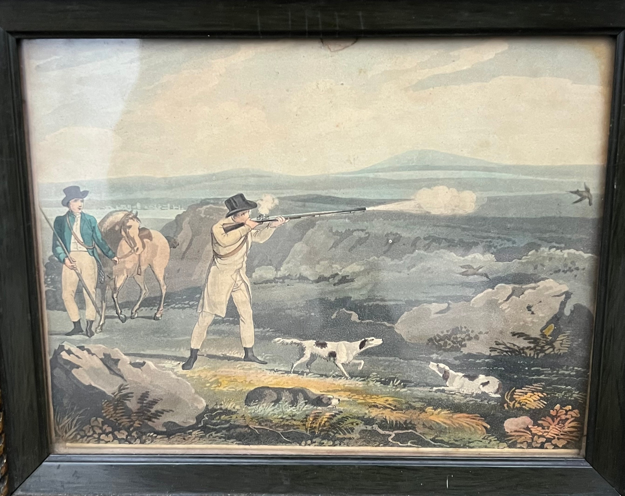 Artwork by Thomas Medland, Thomas Medland, a series of six framed Sporting prints, Made of Glazed