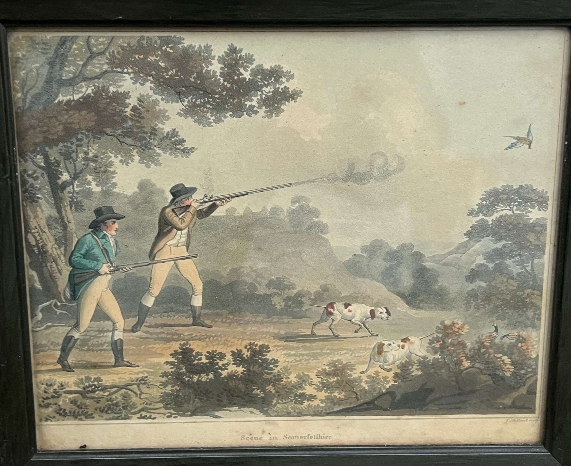 Artwork by Thomas Medland, Thomas Medland, a series of six framed Sporting prints, Made of Glazed