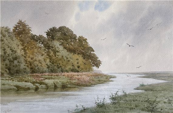 A Tidal River Near Ottermouth, Buleigh - Francis Arthur Fraser