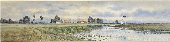 A Fenland Scene by Athur Anderson Fraser, 1861