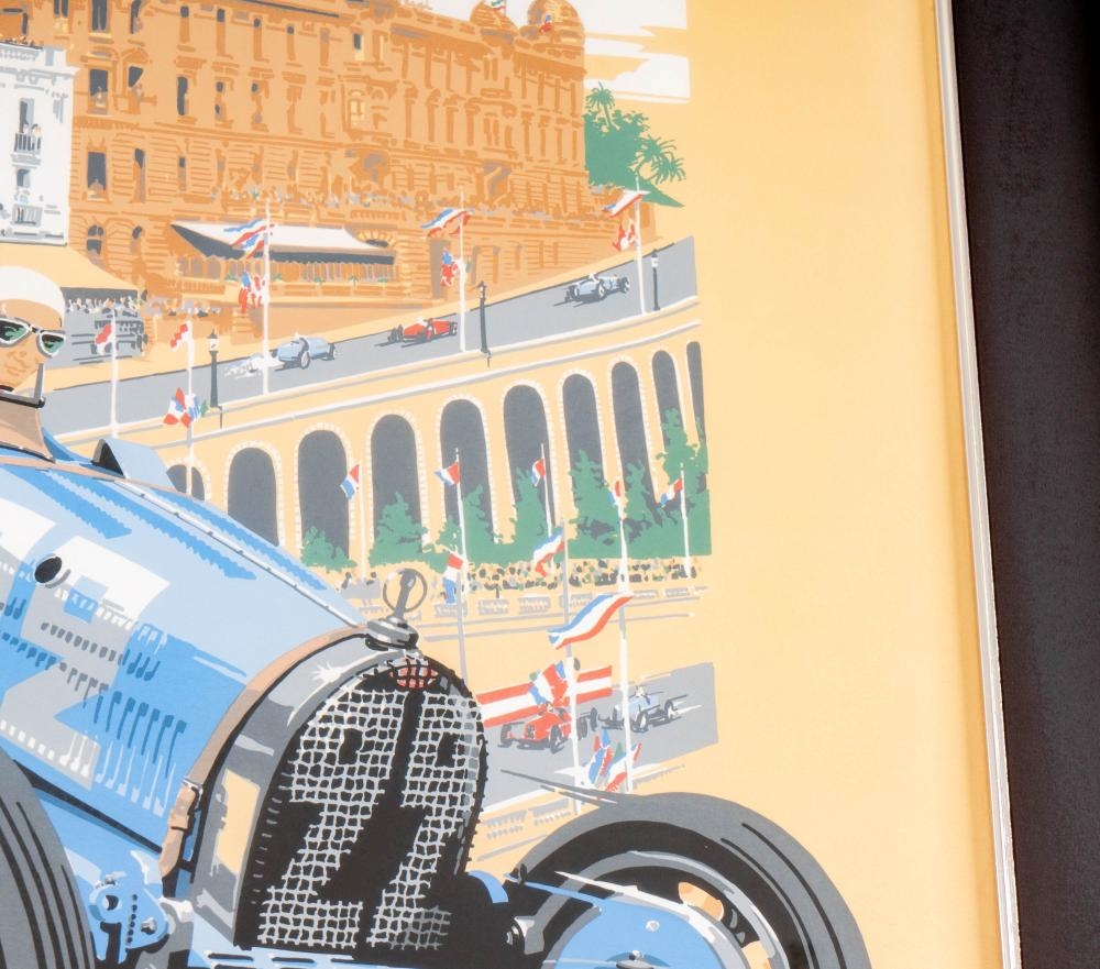 Artwork by Dennis Simon, René Dreyfus Signed Monaco Grand Prix Poster, Made of Poster
lithographic poster