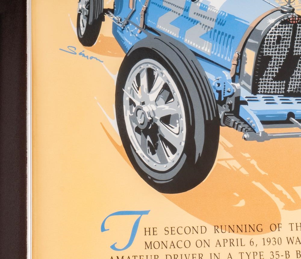 Artwork by Dennis Simon, René Dreyfus Signed Monaco Grand Prix Poster, Made of Poster
lithographic poster