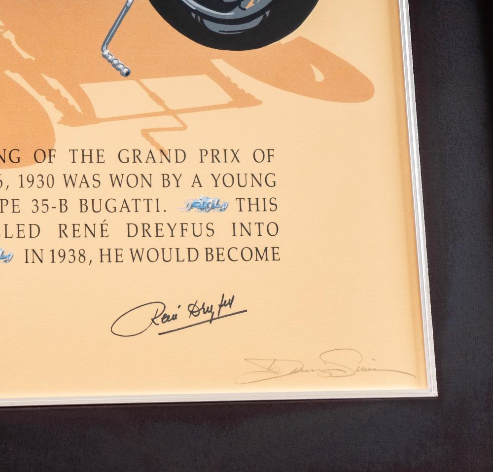 Artwork by Dennis Simon, René Dreyfus Signed Monaco Grand Prix Poster, Made of Poster
lithographic poster