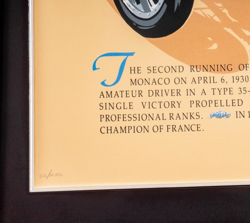 Artwork by Dennis Simon, René Dreyfus Signed Monaco Grand Prix Poster, Made of Poster
lithographic poster