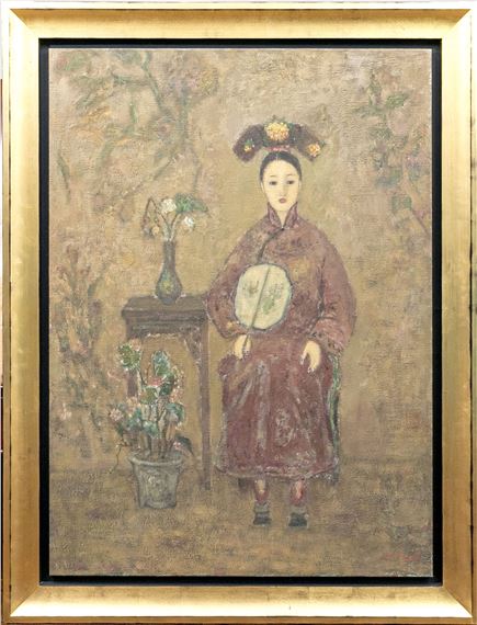 Portrait Of A Woman With A Fan - Jia Juanli