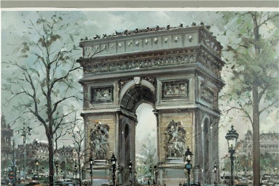 Jacques Chardon パリ4点セット 油絵風アートプリント 凱旋門 Jacques Chardon | Paris Arc de Triomphe | MutualArt