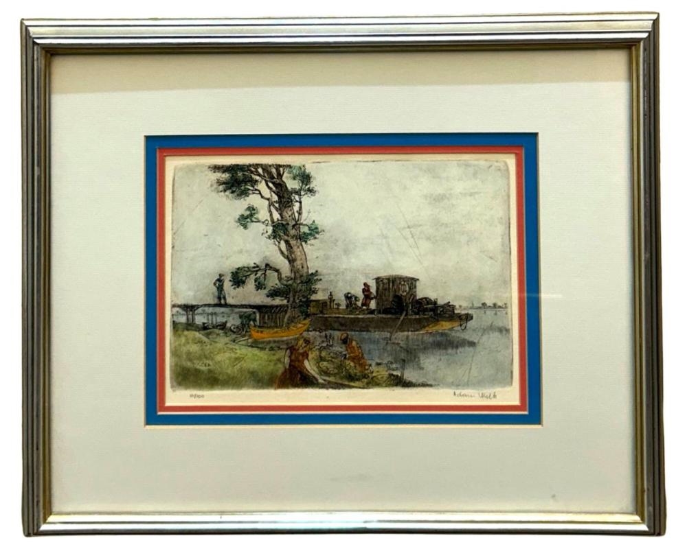 Artwork by Adam Wurtz, Signed Adam Wurtz “Fishermen, Made of brush