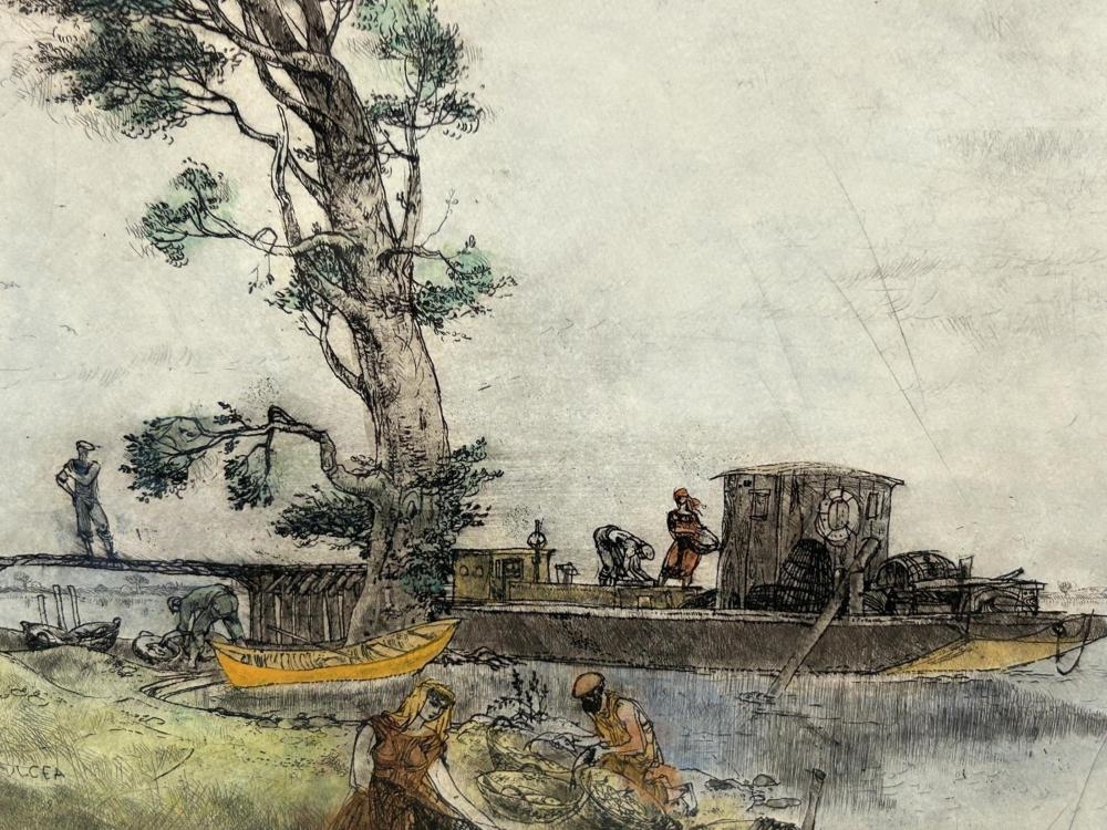 Artwork by Adam Wurtz, Signed Adam Wurtz “Fishermen, Made of brush