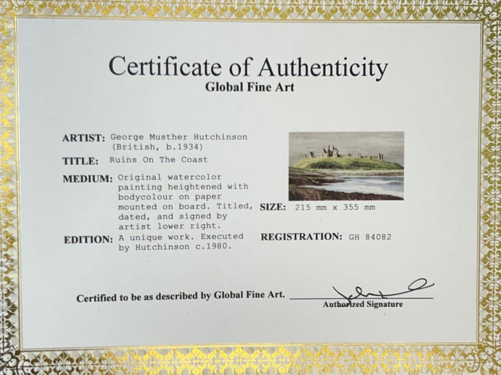 Artwork by George Hutchinson, Signed George Musther Hutchinson Watercolor, Made of Watercolor