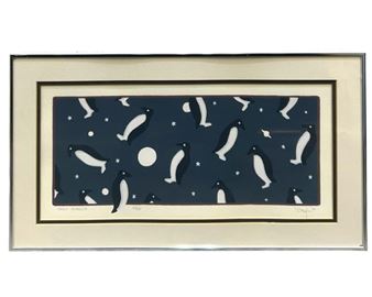 Signed Jim Saylor “Space Penguins&quot; Serigraph - Jim Saylor
