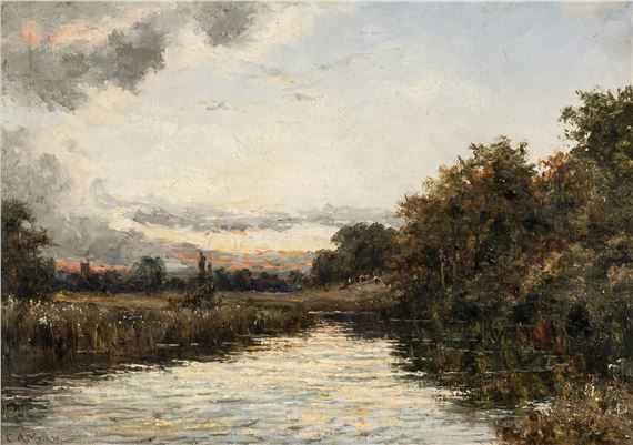 River Scene by Campbell A. Mellon