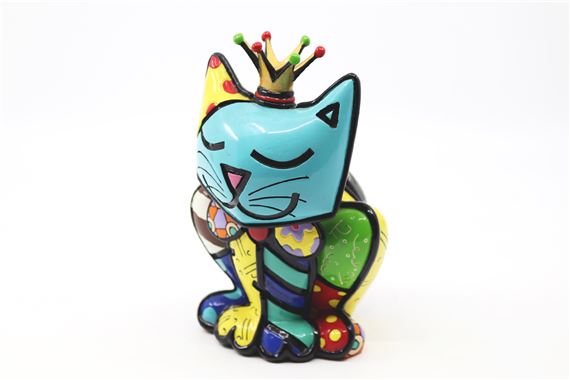 Romero Britto | Royalty Cat 2008 Sujet en résine poluchrome (2008 ...