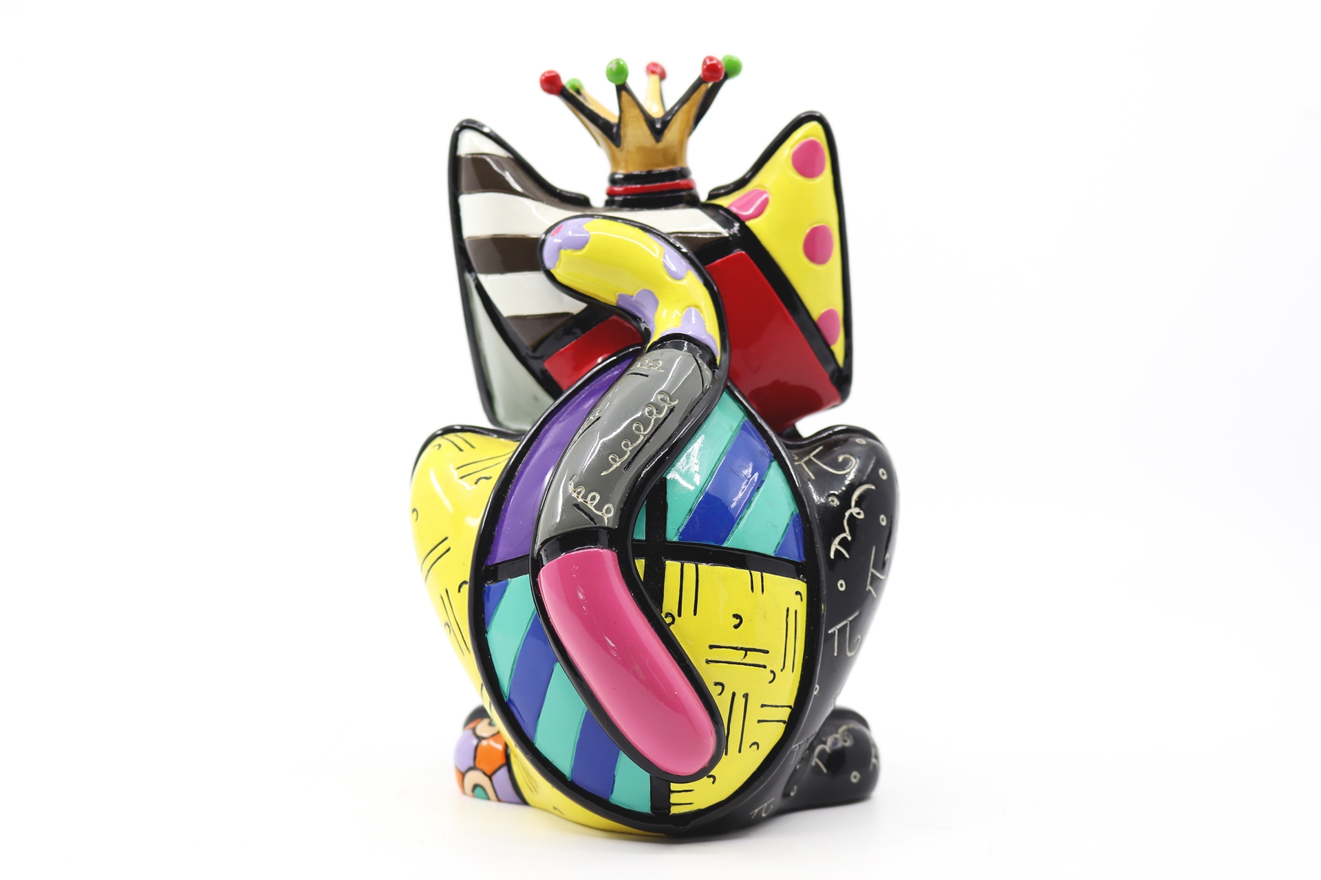 Romero Britto | Royalty Cat 2008 Sujet en résine poluchrome (2008 ...