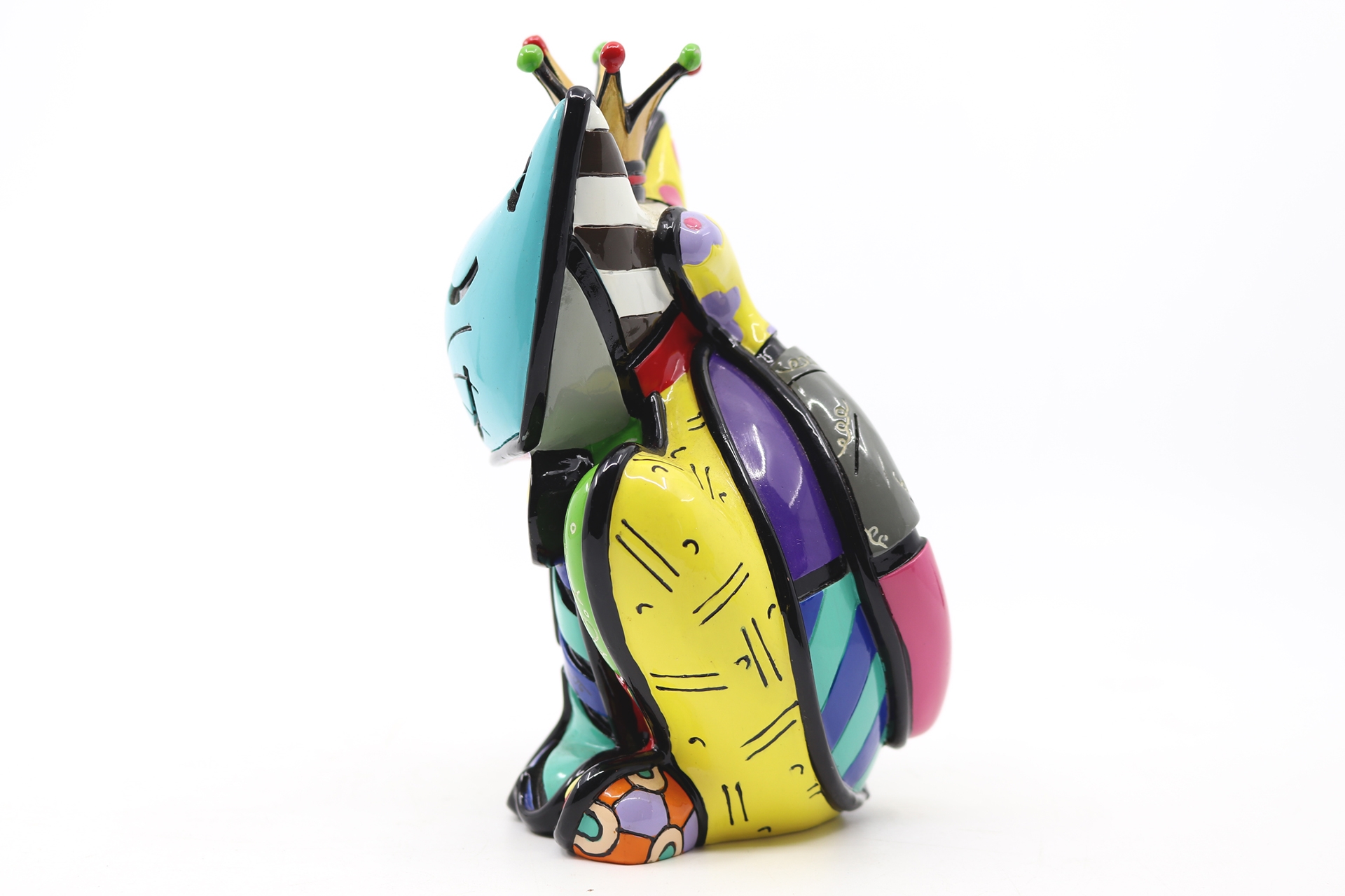 Romero Britto | Royalty Cat 2008 Sujet en résine poluchrome (2008 ...