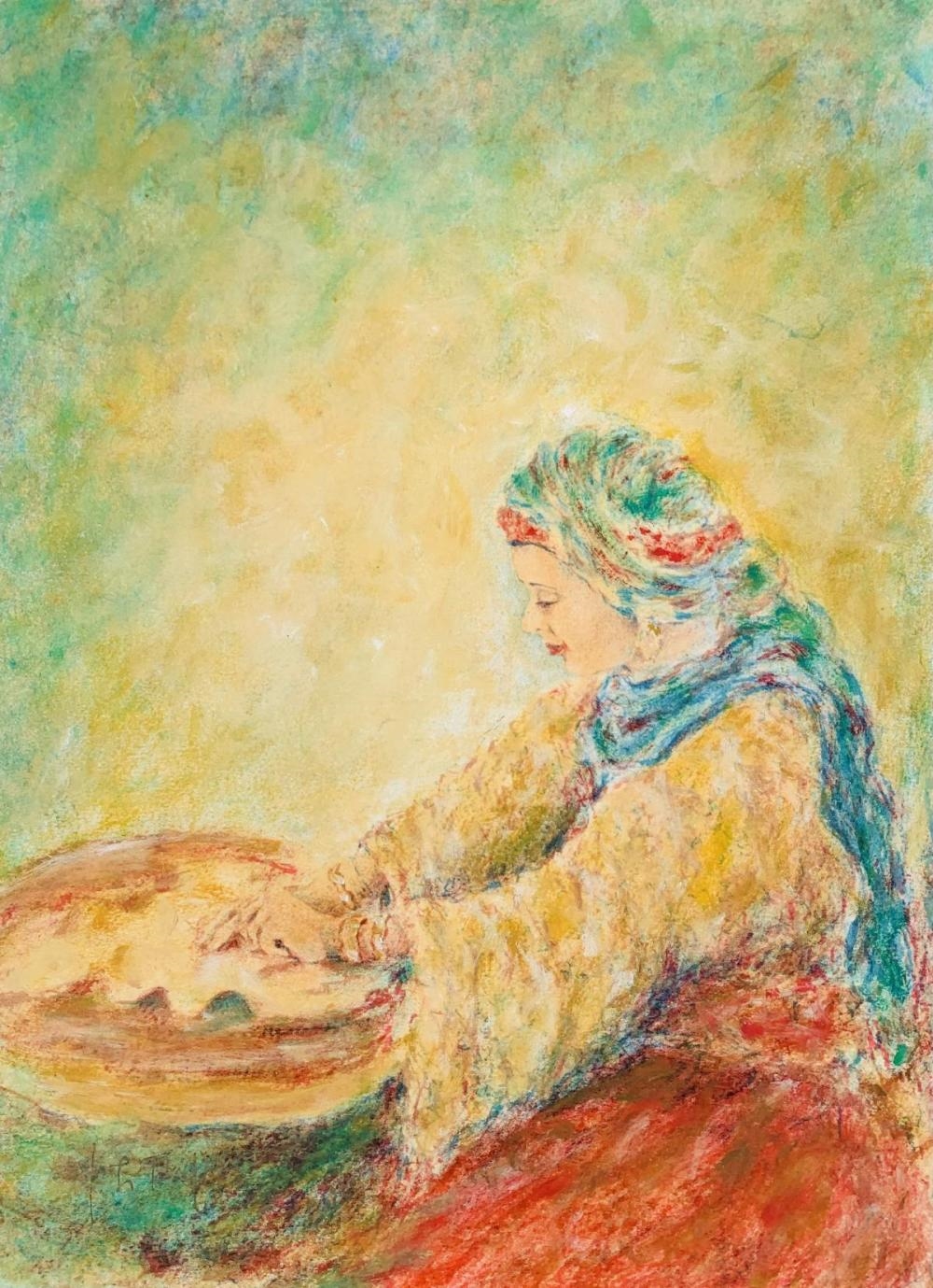 itzhak-tordjman-itzhak-tordjman-pastel-paint-over-lithograph-on