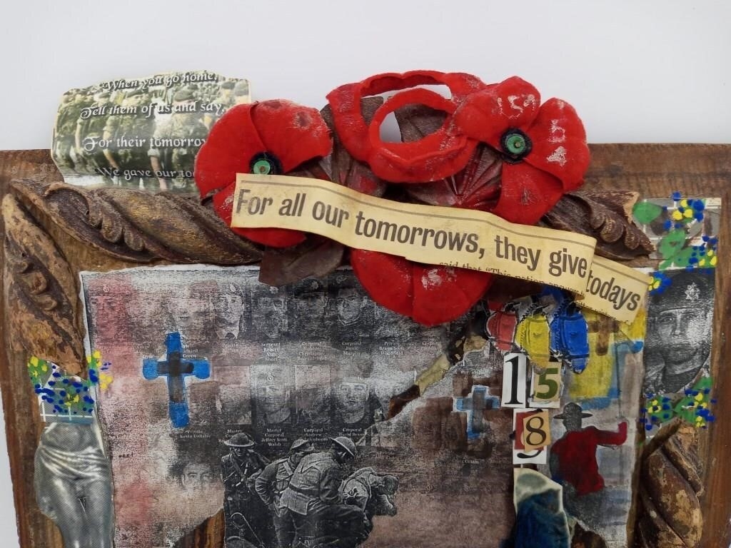 Artwork by San Grato, San Grato, Canadian Veterans Dedication, Art Panel, Made of Mixed Media Applied