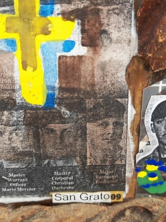 Artwork by San Grato, San Grato, Canadian Veterans Dedication, Art Panel, Made of Mixed Media Applied