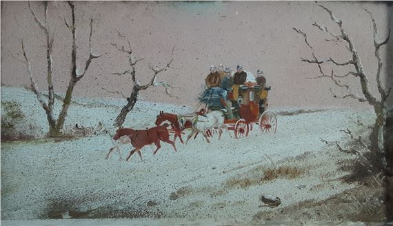 Philip H. Rideout | HORSE DRAWN CARRIAGE IN WINTER | MutualArt