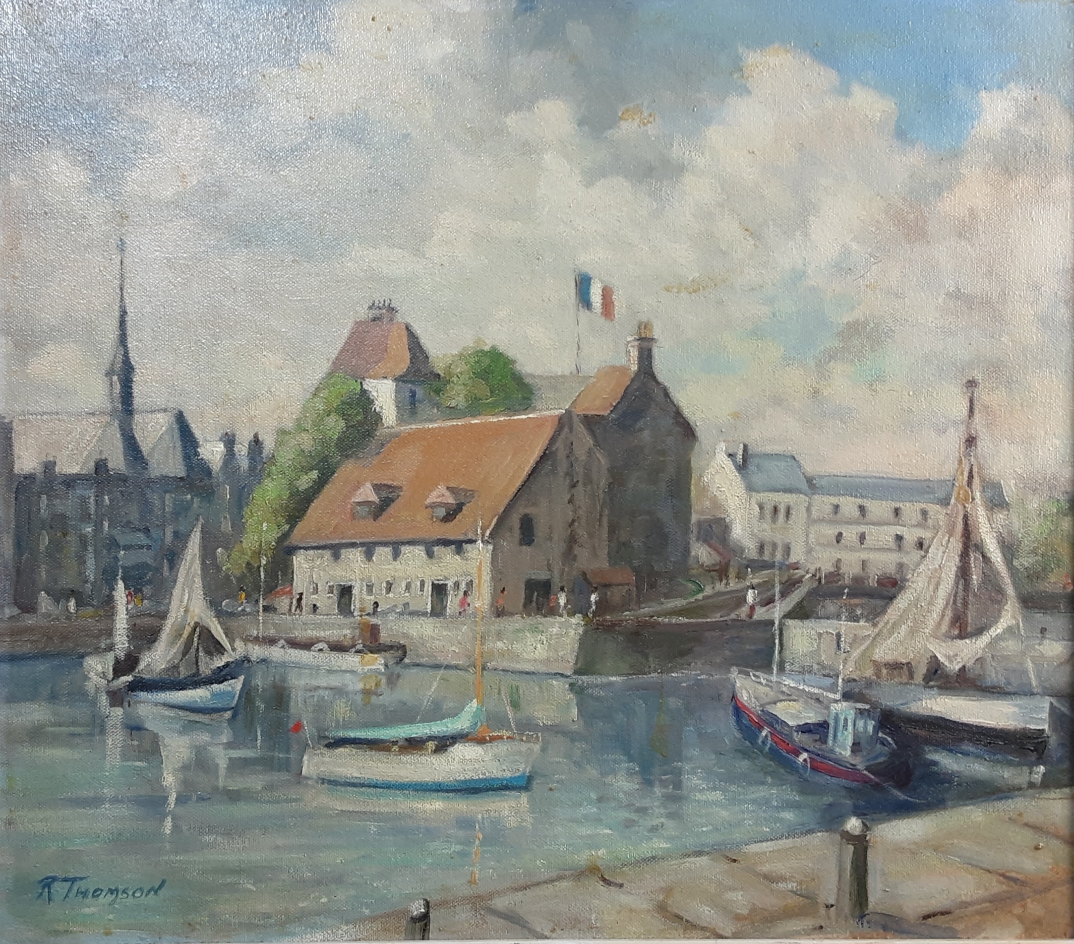R. Thomson | FRENCH HARBOUR SCENE AND RURAL SCENE | MutualArt
