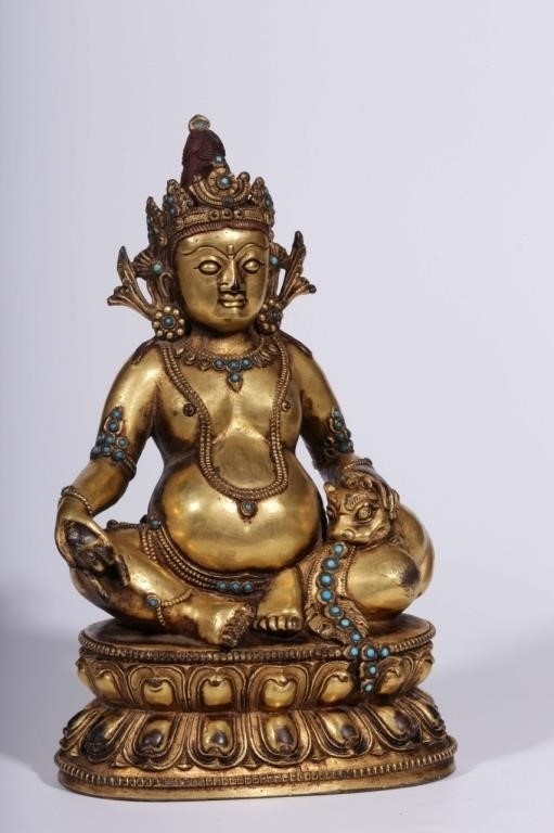 Chinese School | Chinese Gilt Bronze Buddha Statue | MutualArt