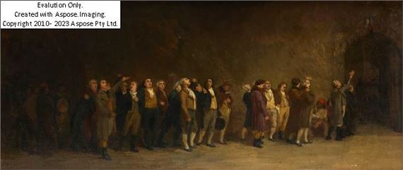 Study for 'The Last Song of the Girondins';  by Claude Calthrop