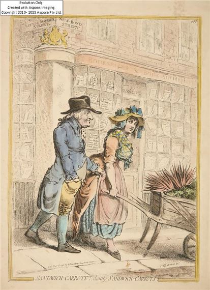 Sandwich-carrots! Dainty sandwich-carrots;&#160; by James Gillray, 1851