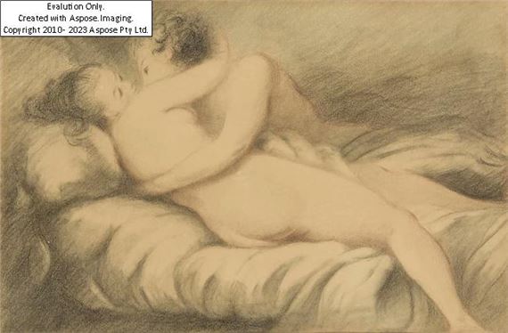 Les Amants Heureux;&#160; by Jean-Honoré Fragonard