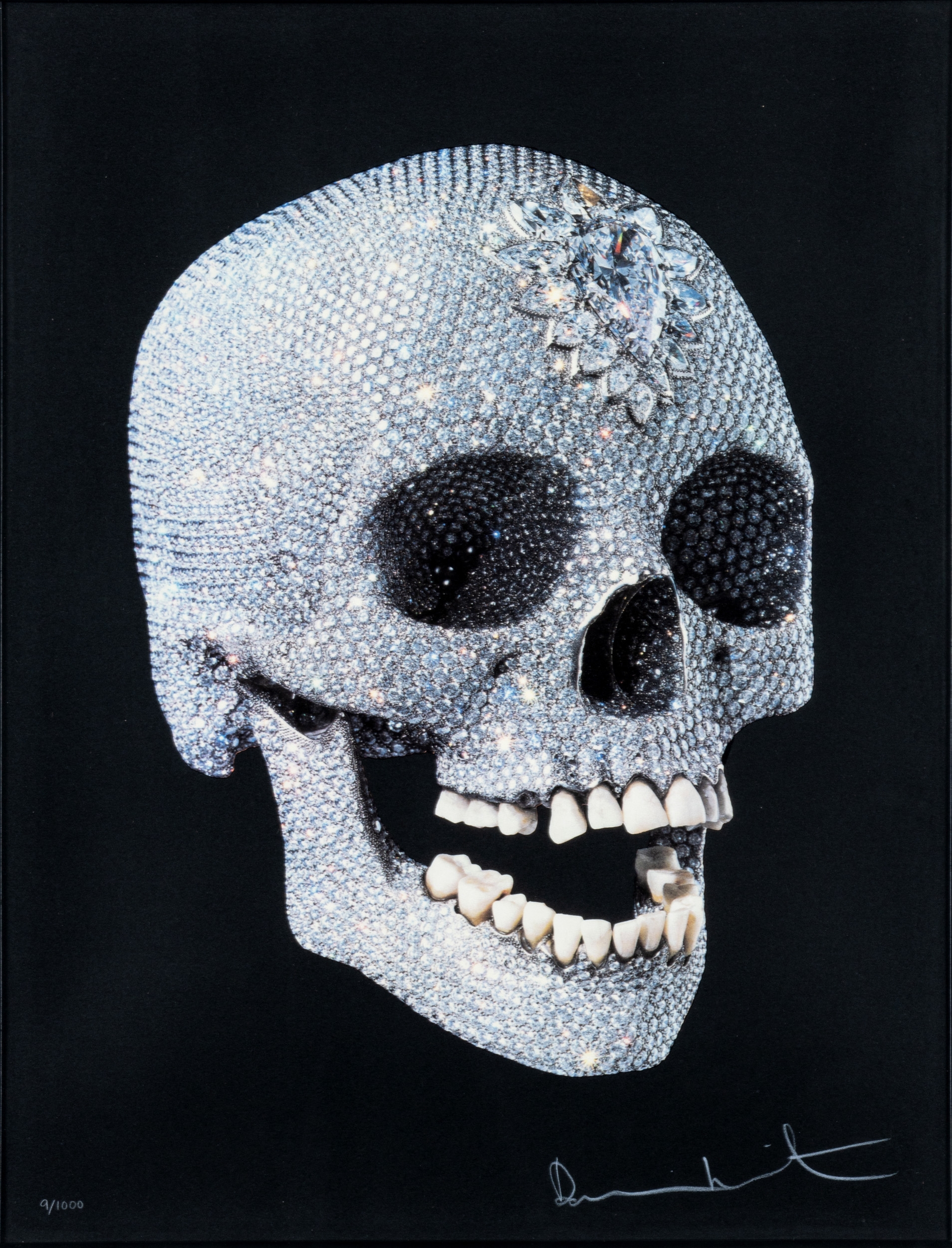 Artwork by Damien Hirst, For the Love of God, Made of silkscreen with glazes