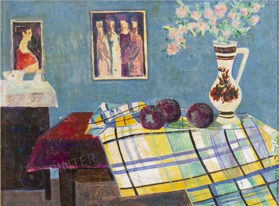 Still Life, Picture Within A Picture by Lipot Bohm