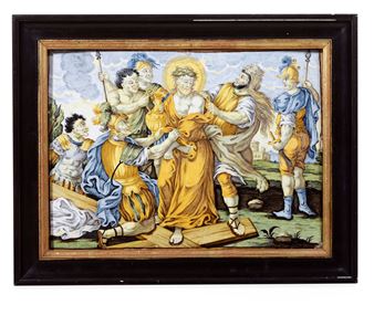 Targa della decima stazione della Via Crucis
Castelli, Berardino Gentili il Giovane (o il fratello Giacomo)
1750 circa - Berardino Gentili il Giovane