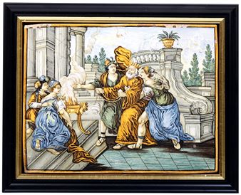 Targa con la cerimonia del re
Castelli, Berardino Gentili il giovane, metà del XVIII secolo - Berardino Gentili il Giovane