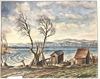 Ein stürmischer Tag am Gnadensee (Insel Reichenau) - Karl Stadelhofer