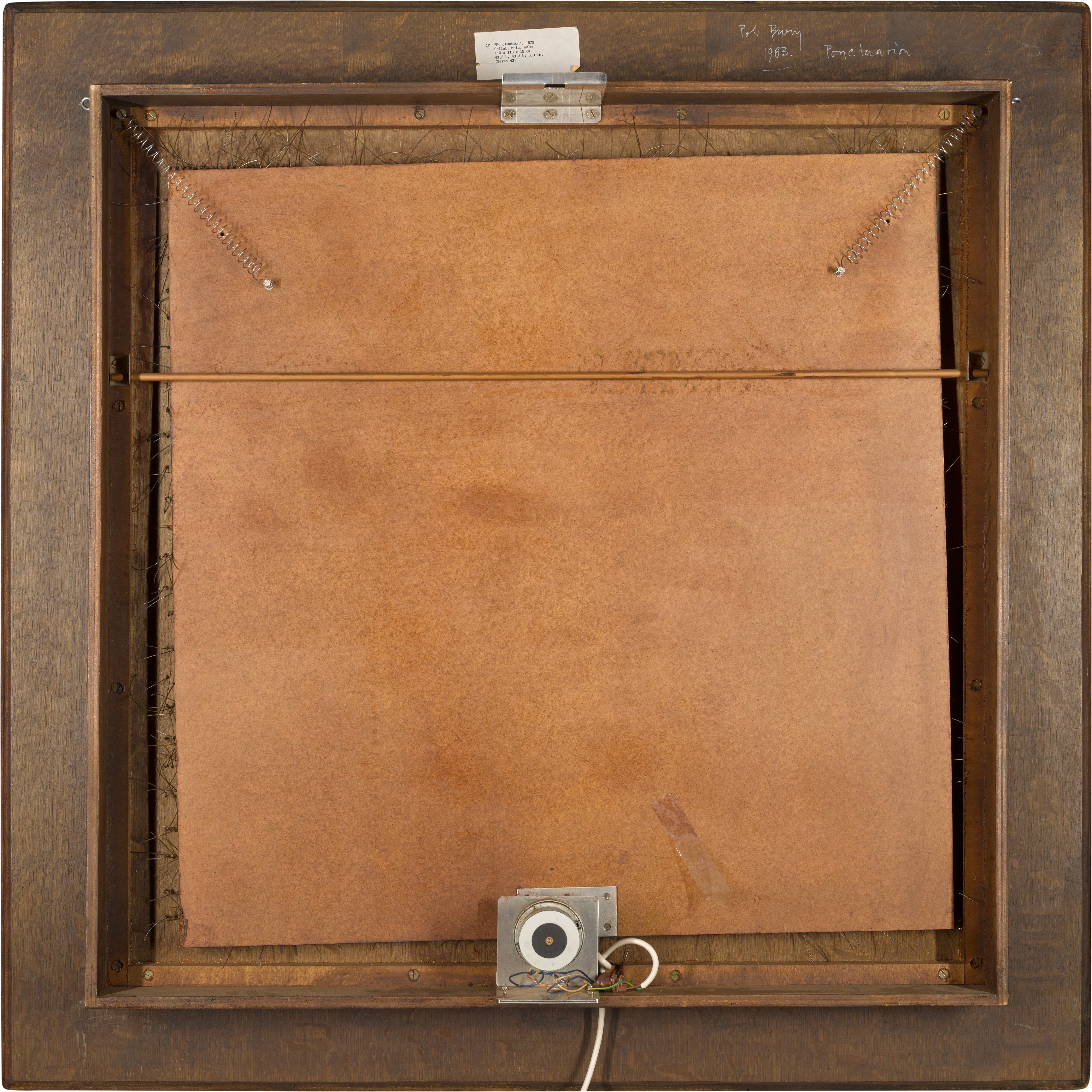 Artwork by Pol Bury, Ponctuation, Made of wood