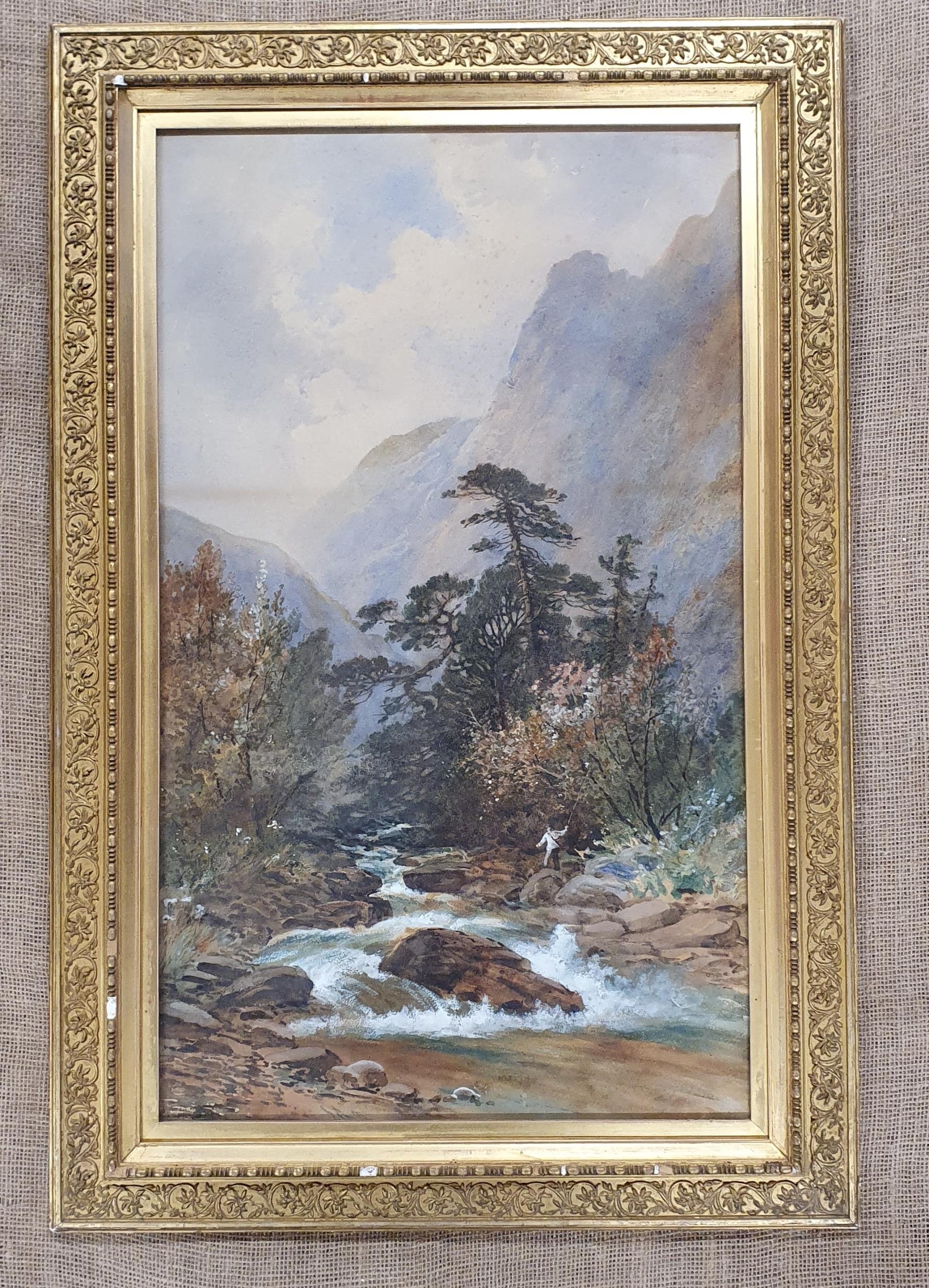 R. Smith | Two of rivers within mountainous creeks, one depicting a man ...
