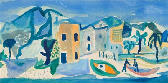 Walter Meinig | Beach scene, 1956 (1956) | MutualArt