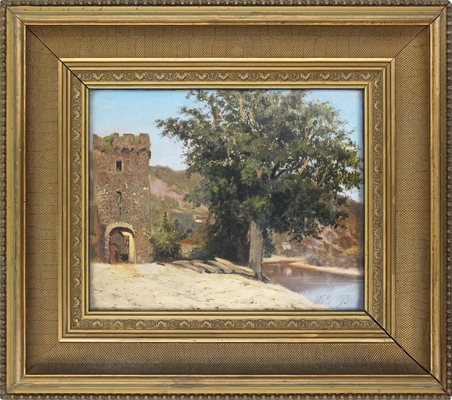 Artwork by Lev Felixovich Lagorio, Italian landscape, Made of Oil on canvas
