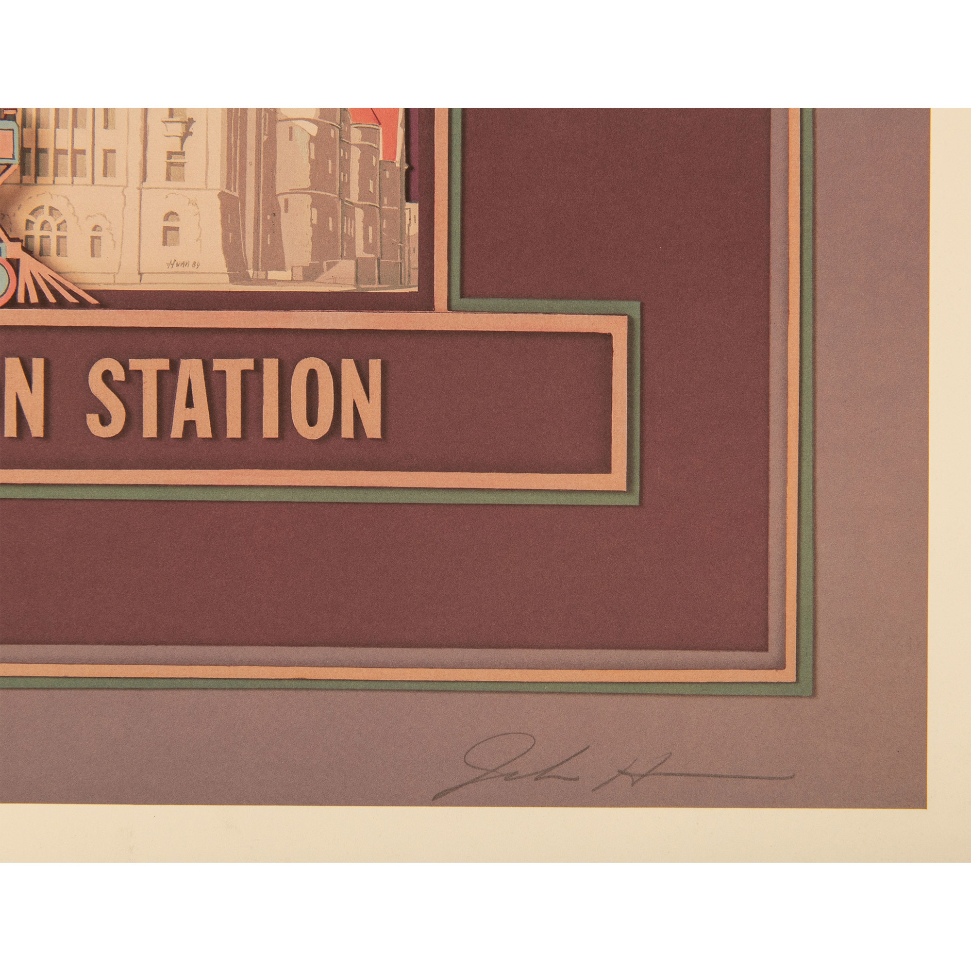 Artwork by John Joseph Hunn, Large original color lithograph on paper entitled Saint Louis, Made of Color Lithograph on Paper