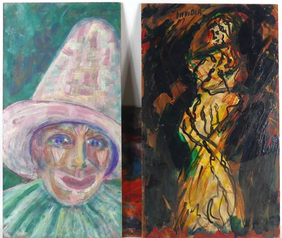 Artwork by Clara Samuels, Past Zoom, Made of oils on masonite