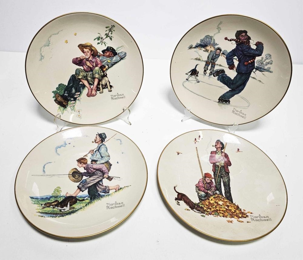 Norman Rockwell | Four 1974 Gorham wall plates from Norman Rockwell's ...