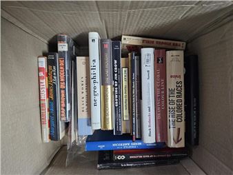 A collection of books on politics and sociology including " The Etiquette of race Relations" By Bertram Doyle" and "The Rise of Coloured races" By Keith Irvine and "White Trash: The 400 Year Untold History of Class" by N - Keith Irvine