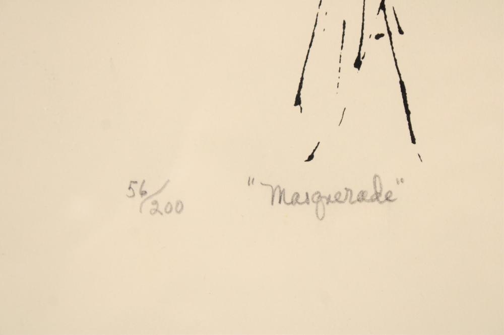 Artwork by Andrée Ruellan, Masquerade, Made of Lithograph