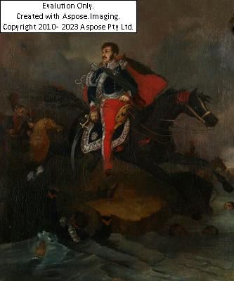 Der Tod des Prinz Poniatowski (Marschall von Frankreich by Horace Vernet, 1820